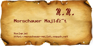 Morschauer Majlát névjegykártya